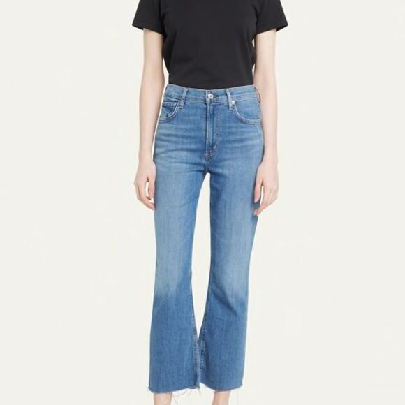 Citizens of Humanity "Isola" cropped bootcut jeans Dark Wash 28 NWT - Picture 1 of 9